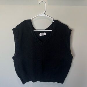 Old Navy Slouchy Layering Sweater Tank Vest Black Size L